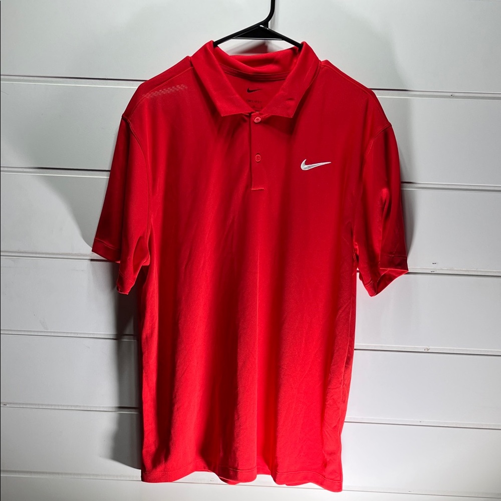 Nike Men's Vibrant Red Polo Shirt